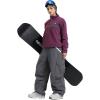 GSOU SNOW Men Super Baggy Ski Pants Loose Snowboard Pants Women Snow Sport Insulated Waterproof Windproof Outdoor Sport(Grey)