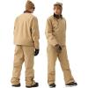 GSOU SNOW Mens Baggy Snowboard Pants Women Ski Pant Loose Fit Snow Pants Insulated Windproof Waterproof Hiking Winter Outdoor(Khaki)