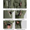 GSOU SNOW Men’s Ski Jacket Waterproof Snowboard Jackets Windproof Baggy Snowboarding Coat Winter Outdoor Sports Snow Hooded(Army Green)