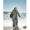 GSOU SNOW Men’s Ski Jacket Waterproof Snowboard Jackets Windproof Baggy Snowboarding Coat Winter Outdoor Sports Snow Hooded(Army Green)