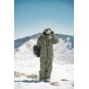 GSOU SNOW Men’s Ski Jacket Waterproof Snowboard Jackets Windproof Baggy Snowboarding Coat Winter Outdoor Sports Snow Hooded(Army Green)