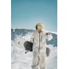 GSOU SNOW Men’s Ski Jacket Waterproof Snowboard Jackets Windproof Baggy Snowboarding Coat Winter Outdoor Sports Snow Hooded(Beige)