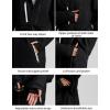 GSOU SNOW Men’s Ski Jacket Waterproof Snowboard Jackets Windproof Baggy Snowboarding Coat Winter Outdoor Sports Snow Hooded(Black)