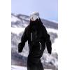 GSOU SNOW Men’s Ski Jacket Waterproof Snowboard Jackets Windproof Baggy Snowboarding Coat Winter Outdoor Sports Snow Hooded(Black)