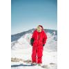GSOU SNOW Men’s Ski Jacket Waterproof Snowboard Jackets Windproof Baggy Snowboarding Coat Winter Outdoor Sports Snow Hooded(Red)