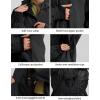 GSOU SNOW Ski Suit Men Baggy Ski Jacket and Pants Set Snow Suit Washed Effect Waterproof Insulated Windproof for Snow Sport(Black)
