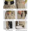 GSOU SNOW Ski Suit Men Baggy Ski Jacket and Pants Set Snow Suit Washed Effect Waterproof Insulated Windproof for Snow Sport(Khaki)