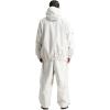 GSOU SNOW Ski Suit Men Baggy Ski Jacket and Pants Set Snow Suit Washed Effect Waterproof Insulated Windproof for Snow Sport(Off-white)