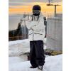GSOU SNOW Womens Mens Snowboard Pants Baggy Ski Snow Pants Loose Cargo Sport Outdoor Insulation Waterproof(Beige)