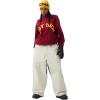 GSOU SNOW Womens Mens Snowboard Pants Baggy Ski Snow Pants Loose Cargo Sport Outdoor Insulation Waterproof(Beige-100)
