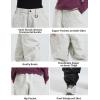 GSOU SNOW Womens Mens Snowboard Pants Baggy Ski Snow Pants Loose Cargo Sport Outdoor Insulation Waterproof(Beige-100)
