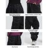 GSOU SNOW Womens Mens Snowboard Pants Baggy Ski Snow Pants Loose Cargo Sport Outdoor Insulation Waterproof(Black-100)