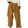 GSOU SNOW Womens Mens Snowboard Pants Baggy Ski Snow Pants Loose Cargo Sport Outdoor Insulation Waterproof(Coffe)