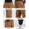 GSOU SNOW Womens Mens Snowboard Pants Baggy Ski Snow Pants Loose Cargo Sport Outdoor Insulation Waterproof(Coffe-100)