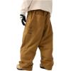 GSOU SNOW Womens Mens Snowboard Pants Baggy Ski Snow Pants Loose Cargo Sport Outdoor Insulation Waterproof(Coffe-100)