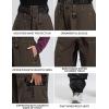 GSOU SNOW Womens Mens Snowboard Pants Baggy Ski Snow Pants Loose Cargo Sport Outdoor Insulation Waterproof(Dark Coffe)