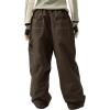 GSOU SNOW Womens Mens Snowboard Pants Baggy Ski Snow Pants Loose Cargo Sport Outdoor Insulation Waterproof(Dark Coffe-100)