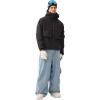 GSOU SNOW Womens Mens Snowboard Pants Baggy Ski Snow Pants Loose Cargo Sport Outdoor Insulation Waterproof(Navy)