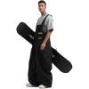GSOU SNOW Baggy Snowboard Bibs Women Men Ski Pants Loose Fit Overalls Insulated Winter Outdoor Sports Wear(Black 1)