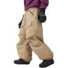GSOU SNOW Men Snow Pants Baggy Snowboard Pants Women Ski Pants Sport Insulated Loose Waterproof Windproof Winter Hiking Warm(Khaki)