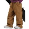 GSOU SNOW Womens Mens Snowboard Pants Baggy Ski Snow Pants Loose Cargo Sport Outdoor Insulation Waterproof(Coffe-100)