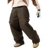 GSOU SNOW Womens Mens Snowboard Pants Baggy Ski Snow Pants Loose Cargo Sport Outdoor Insulation Waterproof(Dark Coffe-100)