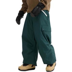 GSOU SNOW Men Super Baggy Ski Pants Loose Snowboard Pants Women Snow Sport Insulated Waterproof Windproof Outdoor Sport(Green)