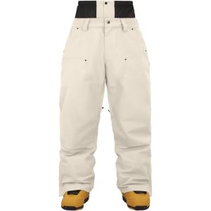 GSOU SNOW Mens Baggy Snowboard Pants Women Ski Pant Loose Fit Snow Pants Insulated Windproof Waterproof Hiking Winter Outdoor(Beige)