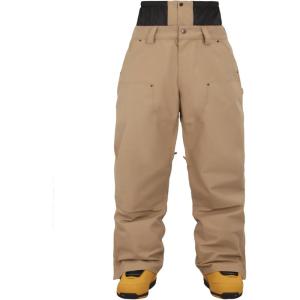 GSOU SNOW Mens Baggy Snowboard Pants Women Ski Pant Loose Fit Snow Pants Insulated Windproof Waterproof Hiking Winter Outdoor(Khaki)