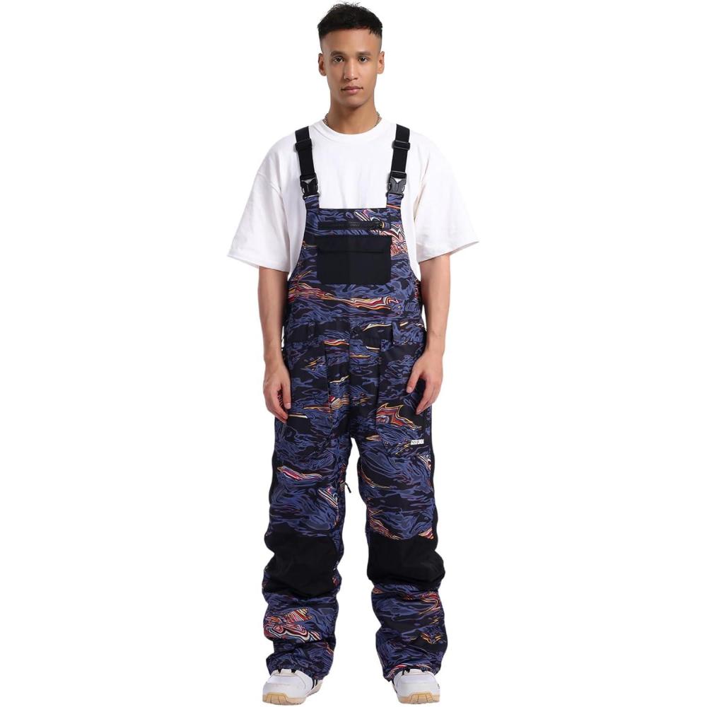 image:imageGSOU SNOW Women Men Ski Bibs Snowboard Pants Snow Bibs Overalls Waterproof Windproof Insulated Winter Sport WarmCamouflage