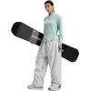 GSOU SNOW Mens Snow Pants Women Baggy Snowboard Pants Loose Fit Insulated Windproof Waterproof for Ski Hiking Winter Outdoor(Light Grey)