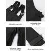GSOU SNOW Snowboard Bibs Mens Ski Bibs Overalls Snow Pants Womens Waterproof Insulated Sport(Black 1)