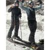 GSOU SNOW Snowboard Bibs Mens Ski Bibs Overalls Snow Pants Womens Waterproof Insulated Sport(Black 1)