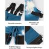 GSOU SNOW Snowboard Bibs Mens Ski Bibs Overalls Snow Pants Womens Waterproof Insulated Sport(Blue White)