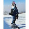 GSOU SNOW Snowboard Bibs Mens Ski Bibs Overalls Snow Pants Womens Waterproof Insulated Sport(Blue White)