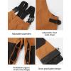 GSOU SNOW Snowboard Bibs Mens Ski Bibs Overalls Snow Pants Womens Waterproof Insulated Sport(Brown)