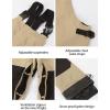 GSOU SNOW Snowboard Bibs Mens Ski Bibs Overalls Snow Pants Womens Waterproof Insulated Sport(Khaki)