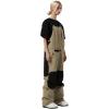 GSOU SNOW Snowboard Bibs Mens Ski Bibs Overalls Snow Pants Womens Waterproof Insulated Sport(Khaki)