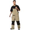 GSOU SNOW Snowboard Bibs Mens Ski Bibs Overalls Snow Pants Womens Waterproof Insulated Sport(Khaki)