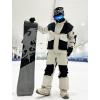 GSOU SNOW Snowboard Bibs Mens Ski Bibs Overalls Snow Pants Womens Waterproof Insulated Sport(Off-white)
