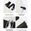 GSOU SNOW Snowboard Bibs Mens Ski Bibs Overalls Snow Pants Womens Waterproof Insulated Sport(Off-white)