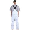 GSOU SNOW Women Men Ski Bibs Snowboard Pants Snow Bibs Overalls Waterproof Windproof Insulated Winter Sport Warm(White)