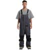 GSOU SNOW Snowboard Bibs Mens Ski Bibs Overalls Snow Pants Womens Waterproof Insulated Sport(Denim Grey)