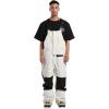 GSOU SNOW Snowboard Bibs Mens Ski Bibs Overalls Snow Pants Womens Waterproof Insulated Sport(Off-white)