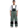 GSOU SNOW Women Men Ski Bibs Snowboard Pants Snow Bibs Overalls Waterproof Windproof Insulated Winter Sport Warm(Army Green)