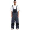 GSOU SNOW Women Men Ski Bibs Snowboard Pants Snow Bibs Overalls Waterproof Windproof Insulated Winter Sport Warm(Grey)