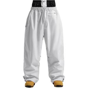 GSOU SNOW Mens Snow Pants Women Baggy Snowboard Pants Loose Fit Insulated Windproof Waterproof for Ski Hiking Winter Outdoor(Light Grey)