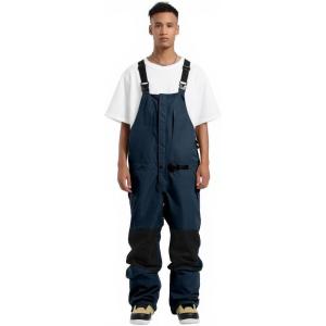 GSOU SNOW Snowboard Bibs Mens Ski Bibs Overalls Snow Pants Womens Waterproof Insulated Sport(Dark Blue)