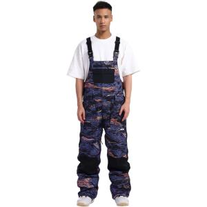 GSOU SNOW Women Men Ski Bibs Snowboard Pants Snow Bibs Overalls Waterproof Windproof Insulated Winter Sport Warm(Camouflage)