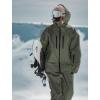 GSOU SNOW Men’s Ski Jacket Snowboard Snow Coat Waterproof Windproof Insulated Winter Hooded Snow Sports Outerwear(Army Green)